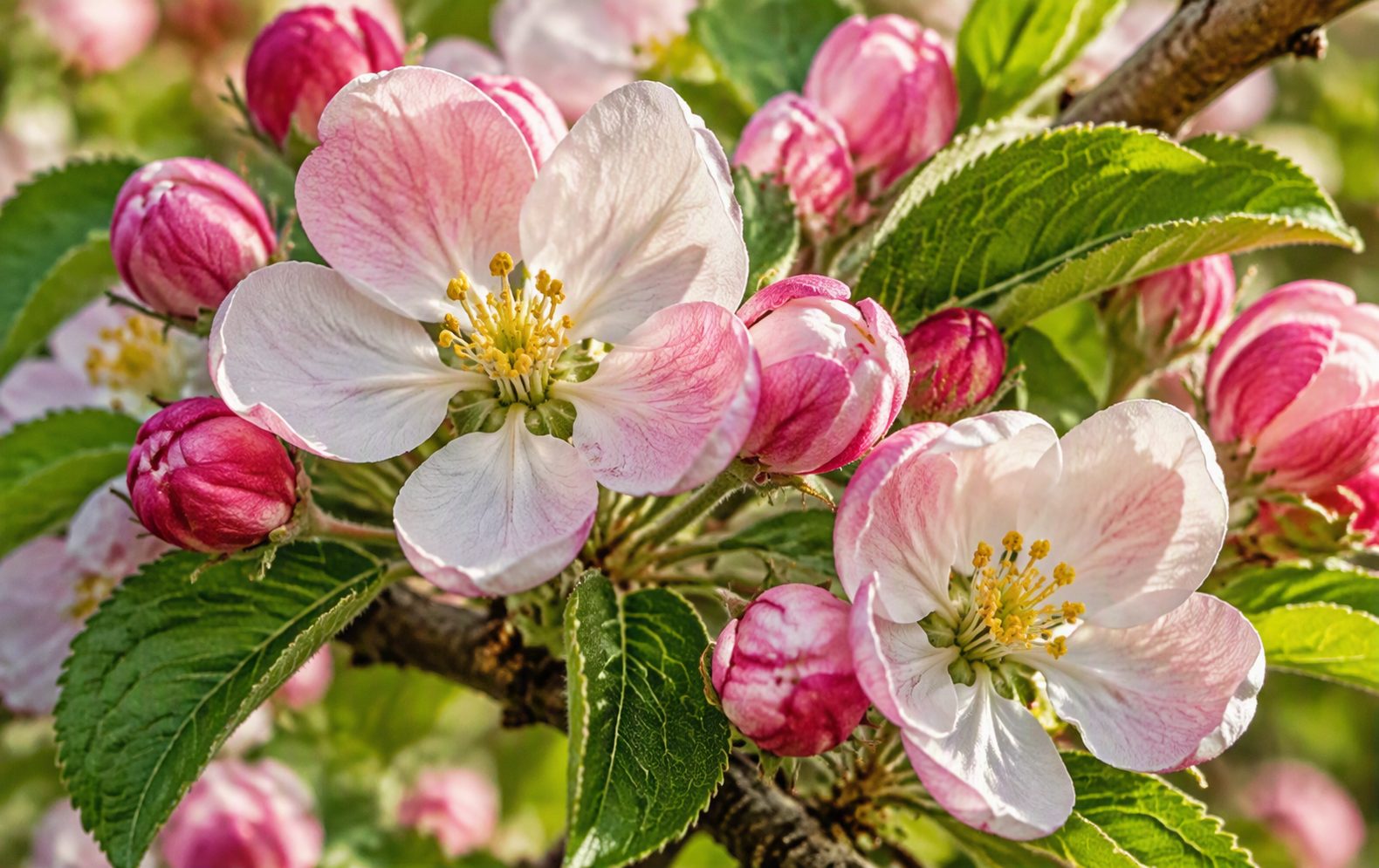 Apple blossoms in spring